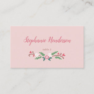 Carte De Placement Bunch floral romantique rustique