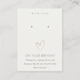 CARTE DE PLACEMENT CADEAU D'ANNIVERSAIRE DU COEUR BLANC NOIR