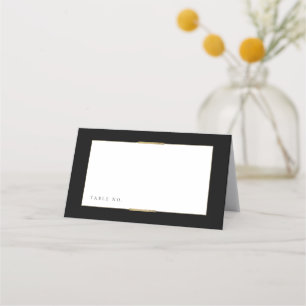 Carte De Placement Cadre Elegance Noir Simple Mariage moderne