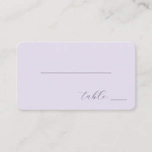 Carte De Placement Calligraphie minimaliste lavande élégante