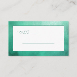 Carte De Placement Calligraphie minimaliste sarcelle sereine