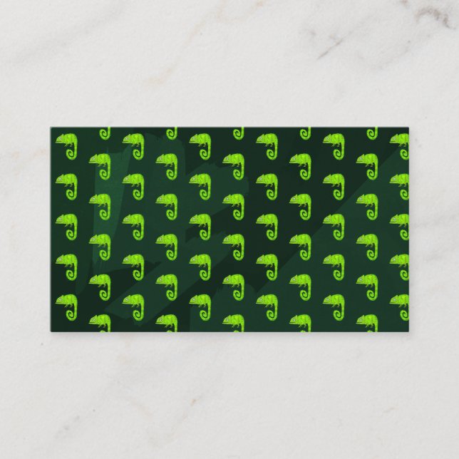 Carte De Placement Caméléon mignon vert (Devant)