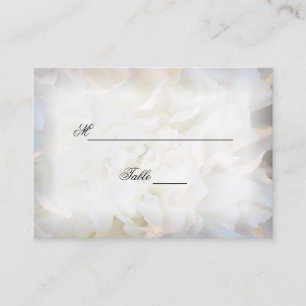 Carte De Placement Carnation blanche Mariage Floral