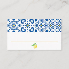 Carte De Placement Carrelage méditerranéen Aquarelle Mariage citron