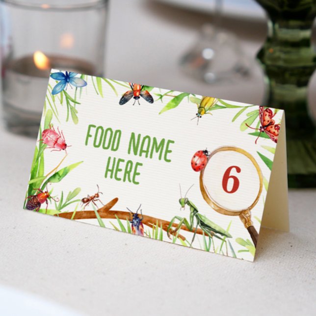 Carte De Placement Carte de lieu d'anniversaire des insectes (Créateur téléchargé)