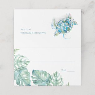 Carte De Placement Carte de lieu de mariage de destination tropicale 