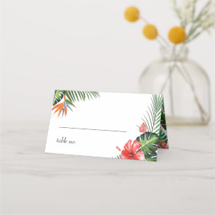 Carte De Placement Carte de Mariage à thème Tropical Vibrant