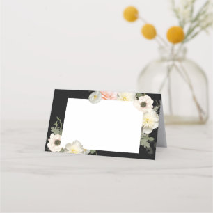 Carte De Placement Carte de Mariage de design Anemone and Peony Bloom