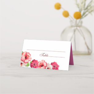 Carte De Placement Carte de Mariage floral tropical