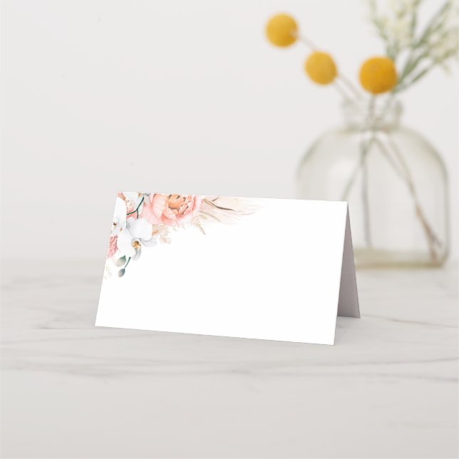 Carte De Placement Carte de Mariage Pampas Rose Grass (Devant)