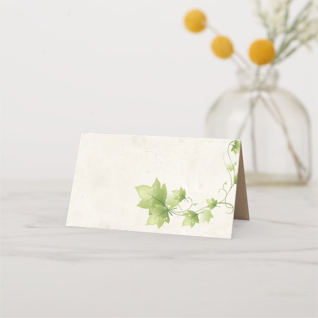 Carte De Placement Carte de Mariage plié anglais Ivy (Devant)