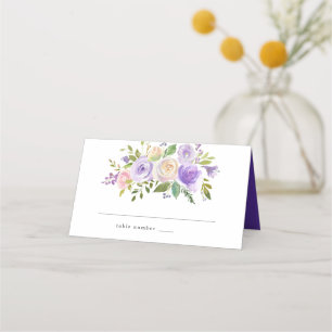 Carte De Placement Carte de Mariage Rustique Violet Floral