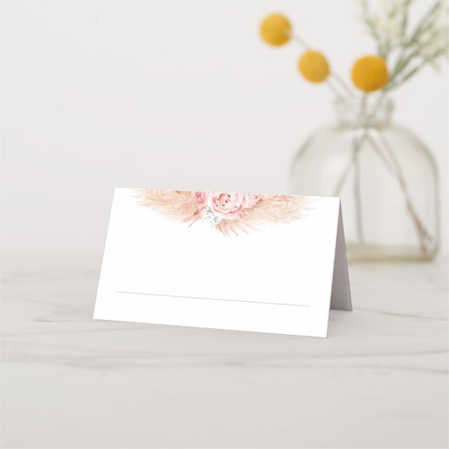 Carte De Placement Carte de Mariage Tropical Pampas Grass (Devant)