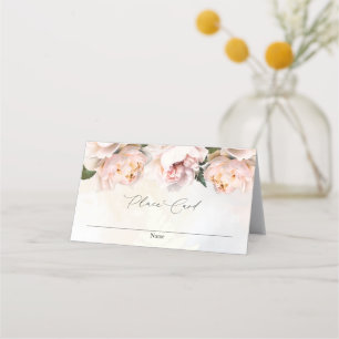 Carte De Placement Carte de place de fête florale rose pâle