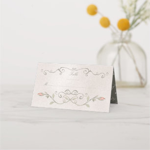Carte De Placement CARTE DE PLACE  Élégant Rose du Mariage de beauté