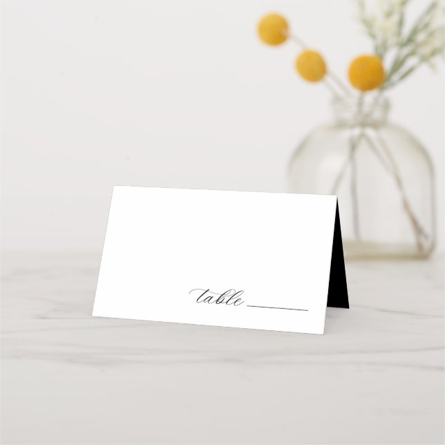 Carte De Placement Carte de place Mariage Monogramme Crest Botanique (Devant)