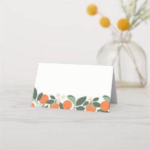 Carte De Placement Carte de place minimale Little Cutie Orange Citrus