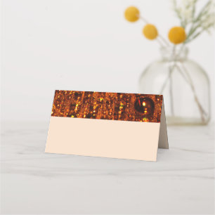 Carte De Placement Carte de place Orange Shimmer Lights
