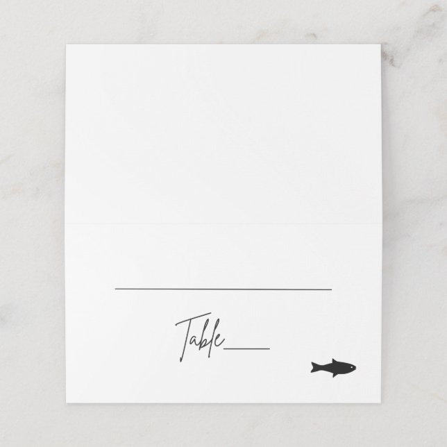 Carte De Placement Carte de place pliée - Poisson (Extérieur déplié)