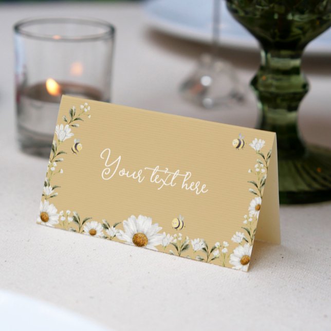 Carte De Placement Carte de place pour fête d'anniversaire Daisy Bee  (Créateur téléchargé)