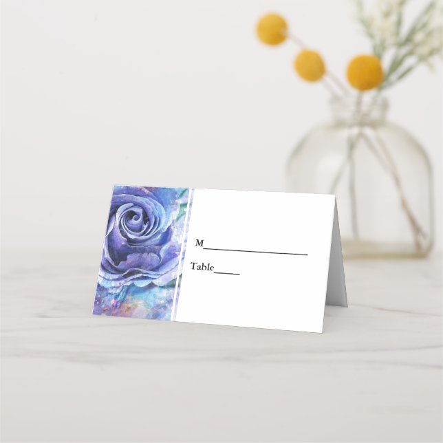 Carte De Placement Carte de place pour Mariage Floral violet (Devant)