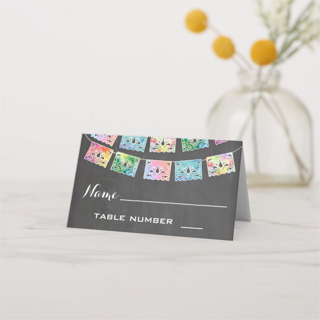 Carte De Placement Carte de table mexicaine Fiesta watercolor cactus (Devant)
