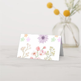 Carte De Placement Carte de table pliante papier à graines de fleurs
