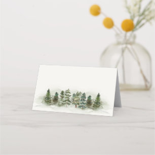 Carte De Placement carte d'endroit forêt bois anniversaire ou baby sh