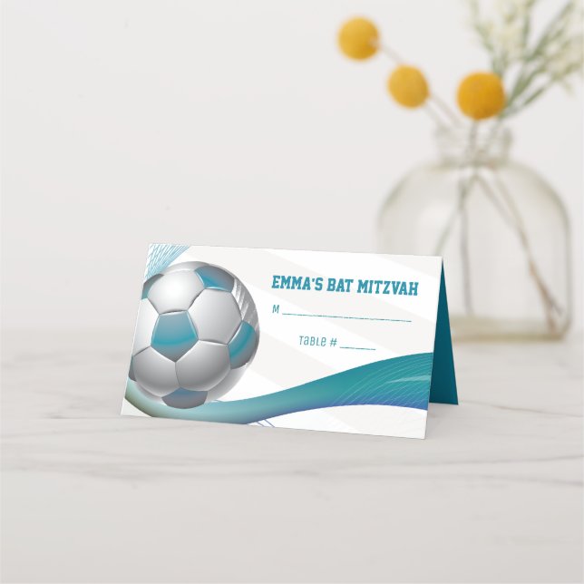 Carte De Placement Carte d'escorte Bat mitzvah de la barre de SOCCER (Devant)