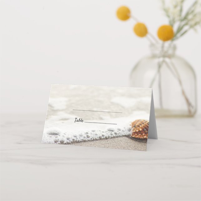 Carte De Placement Carte d'escorte Mariage Beach Waves (Devant)