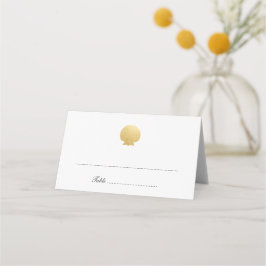 Carte De Placement Carte d'escorte Mariage Seashell Faux Gold Foil Oc