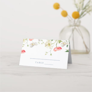 Carte De Placement Carte d'escorte Mariage Spring Floral Peony