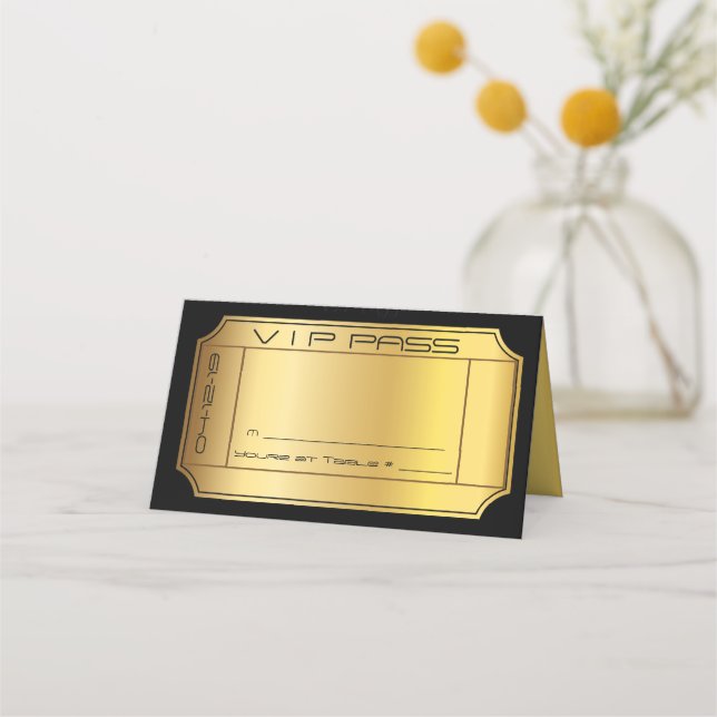 Carte De Placement Carte d'escorte pour Bat mitzvah GOLDEN (Devant)