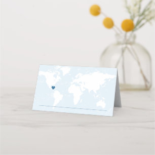 Carte De Placement Carte du monde et timbres de passeport personnalis