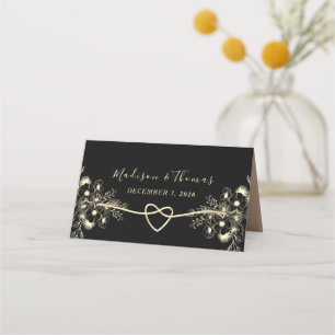 Carte De Placement Carte Mariage Black Gold