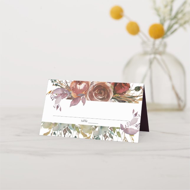 Carte De Placement Carte Mariage Butterum & Plum (Devant)