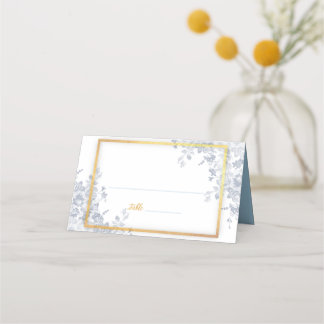 Carte De Placement Carte Mariage de cadre Or Glam Flowers