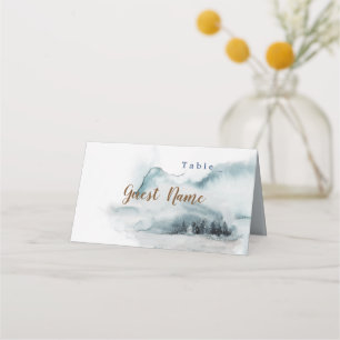 Carte De Placement Carte mariage de place Blue Winter Wenland