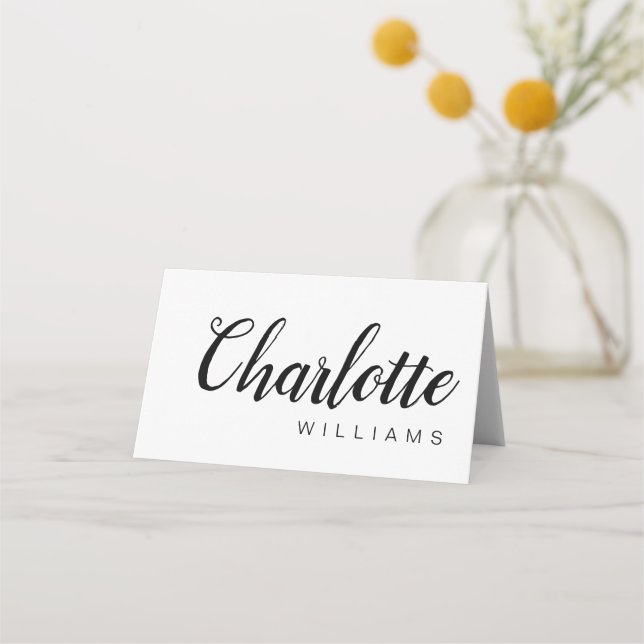 Carte De Placement Carte Mariage de script (Devant)