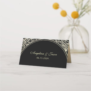 Carte De Placement Carte Mariage Gold et Black