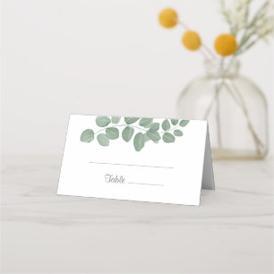 Carte De Placement Carte Mariage Green Eucalyptus