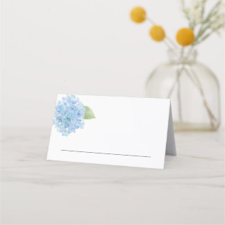 Carte De Placement Carte mariage ou lieu d'événement Blue hydrangeas