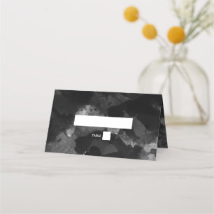 Carte De Placement Carte Mariage simple noir blanc