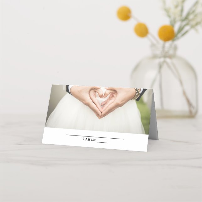 Carte De Placement Carte Mariage simple personnalisée (Devant)