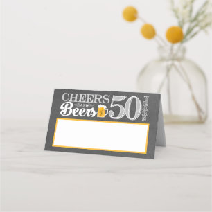 Carte De Placement Carte Place Cheers and Beers to 50 Years