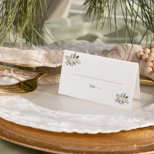 Carte De Placement Carte Place Mariage Floral d'hiver