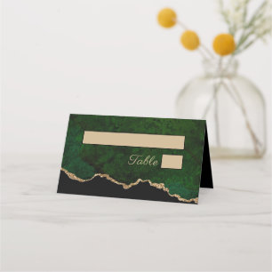 Carte De Placement Carte Place Mariage Gold Parties scintillant Green