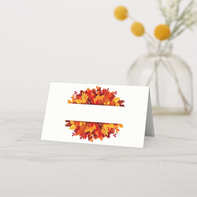 Carte De Placement Carte Place Nom Thanksgiving (Devant)
