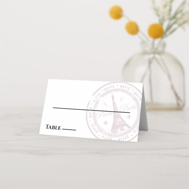 Carte De Placement Carte Place Pink Paris Passport (Devant)