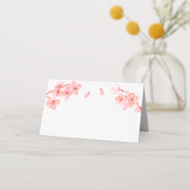 Carte De Placement carte porte-monnaie en fleurs de cerisier rose (Devant)